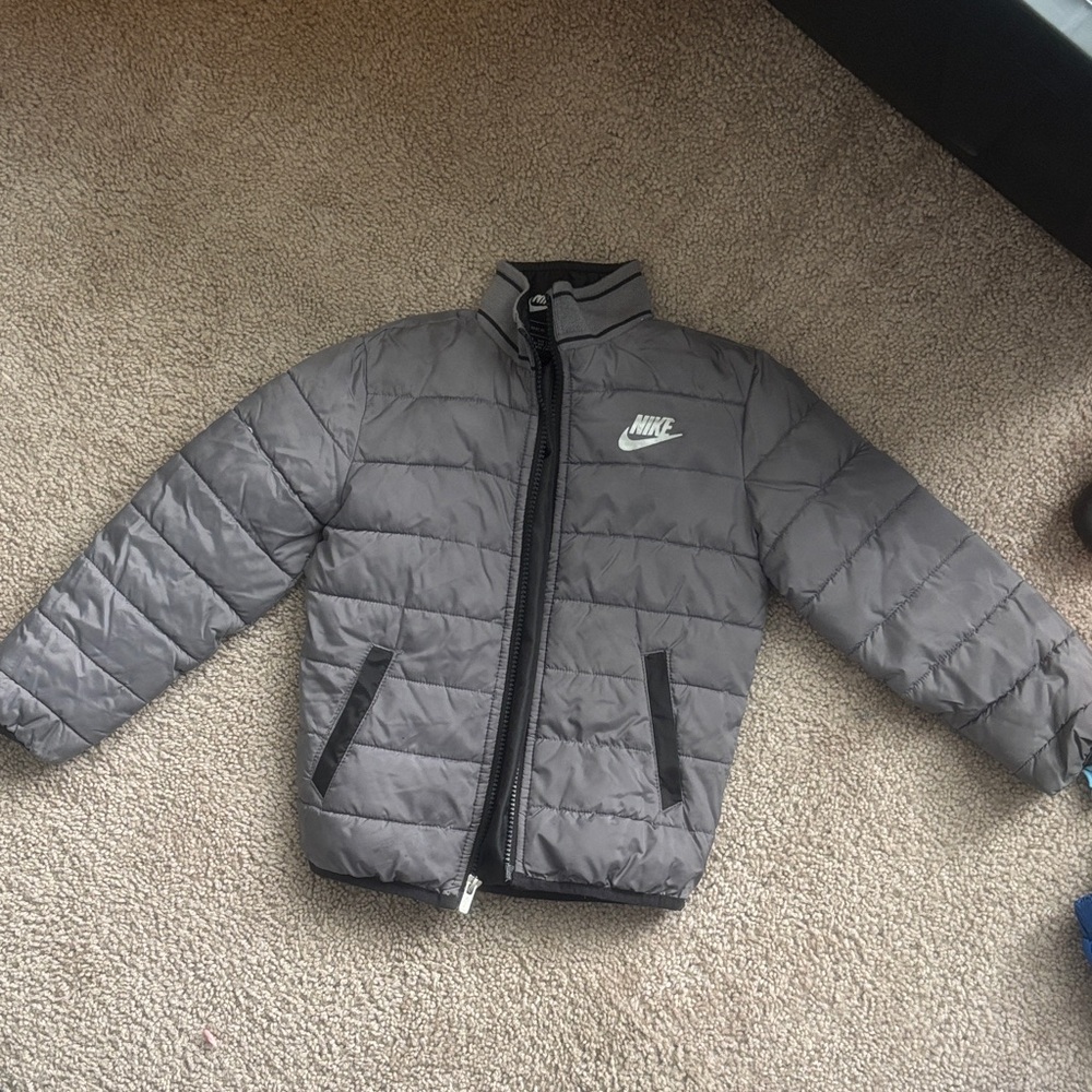 Nike Kids Charcoal Puffer Jacket